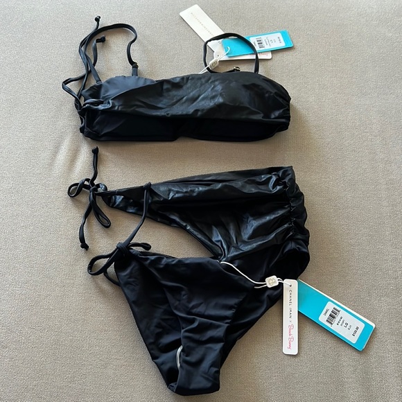Beach Bunny Chanel Iman Bikini Set Black NWT Various - Picture 4 of 9